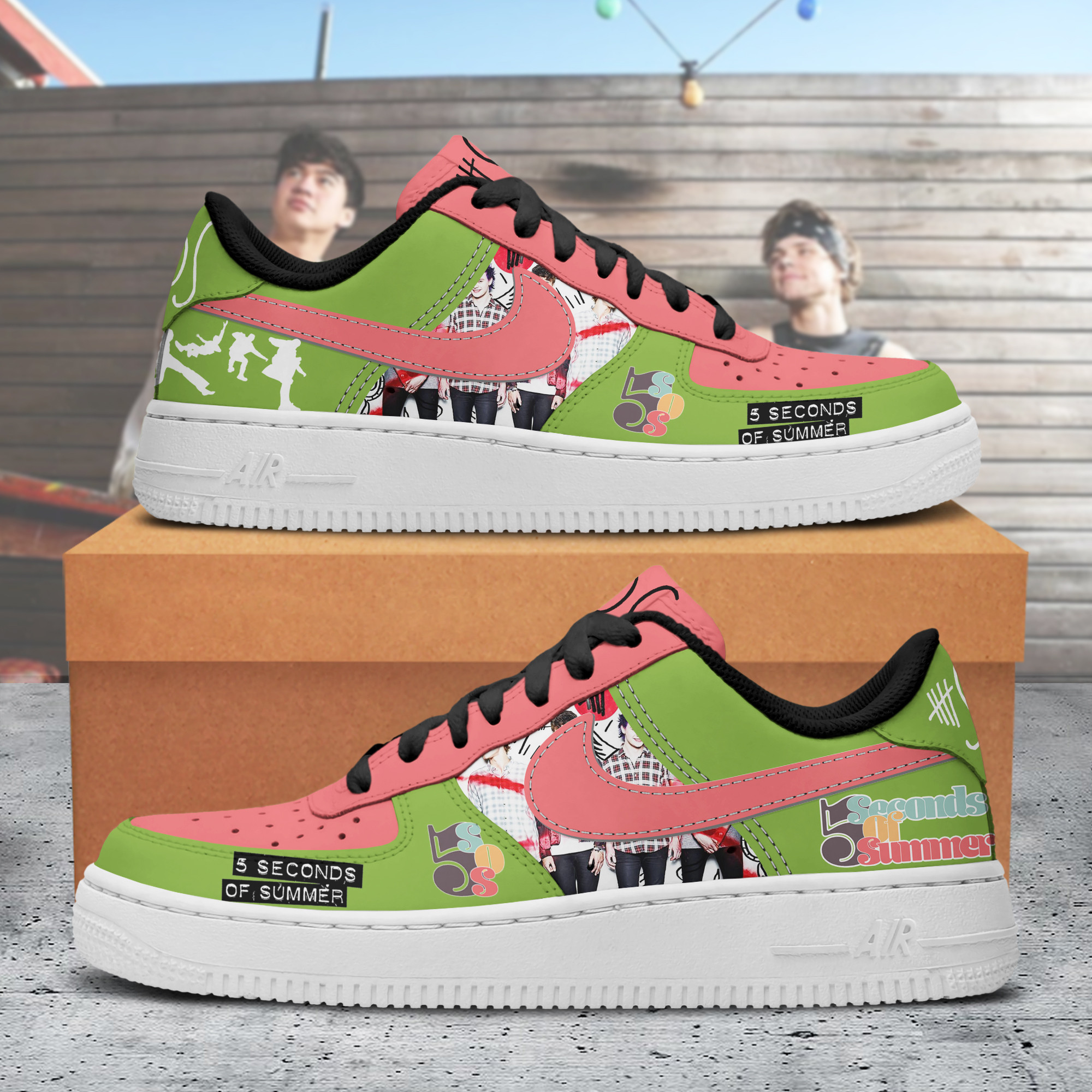 5 Seconds of Summer Air Low-Top Sneakers Shoes Comfortable For Men And Women Printed Full Size - Image 3
