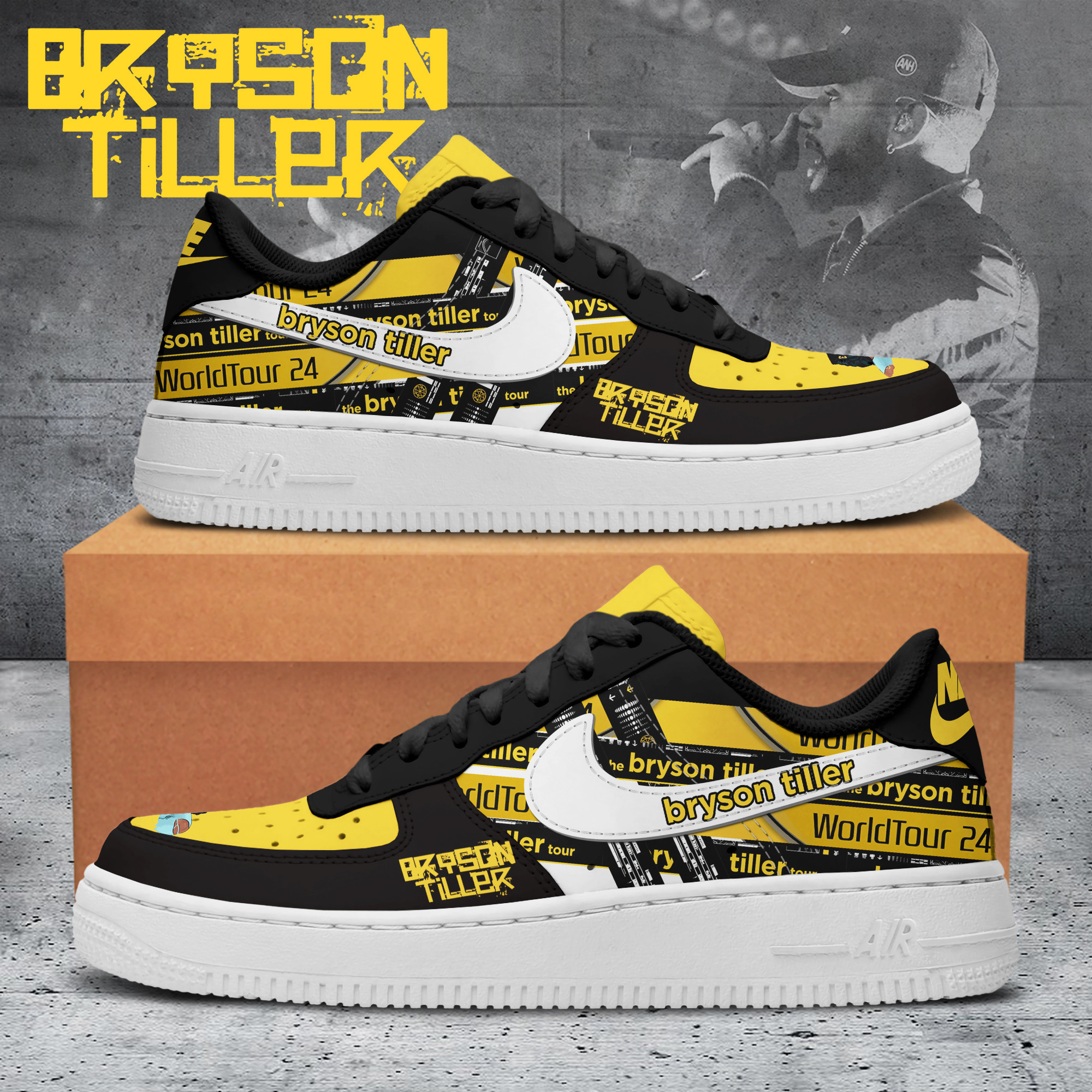Bryson Tiller Air Low-Top Sneakers Shoes Comfortable For Men And Women Printed Full Size - Image 3