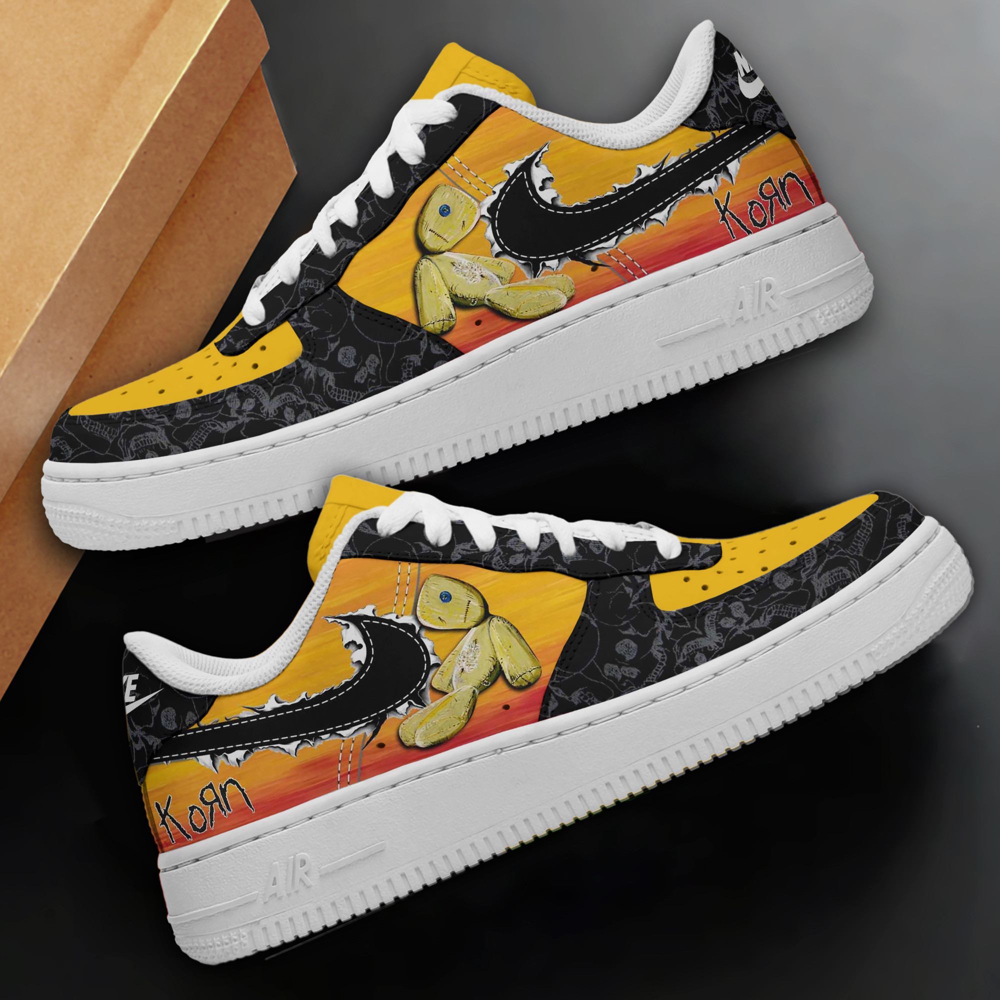 Korn Air Low-Top Sneakers Shoes Comfortable For Men And Women Printed Full Size - Image 2