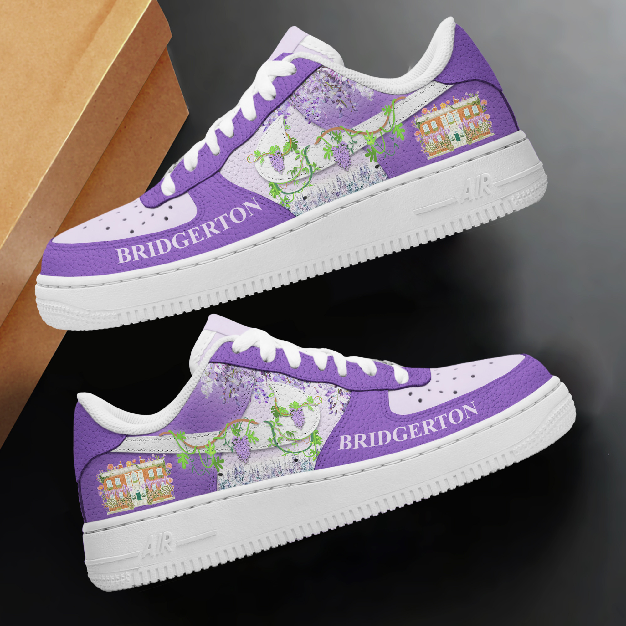 Bridgerton Air Low-Top Sneakers Shoes Comfortable For Men And Women Printed Full Size - Image 2