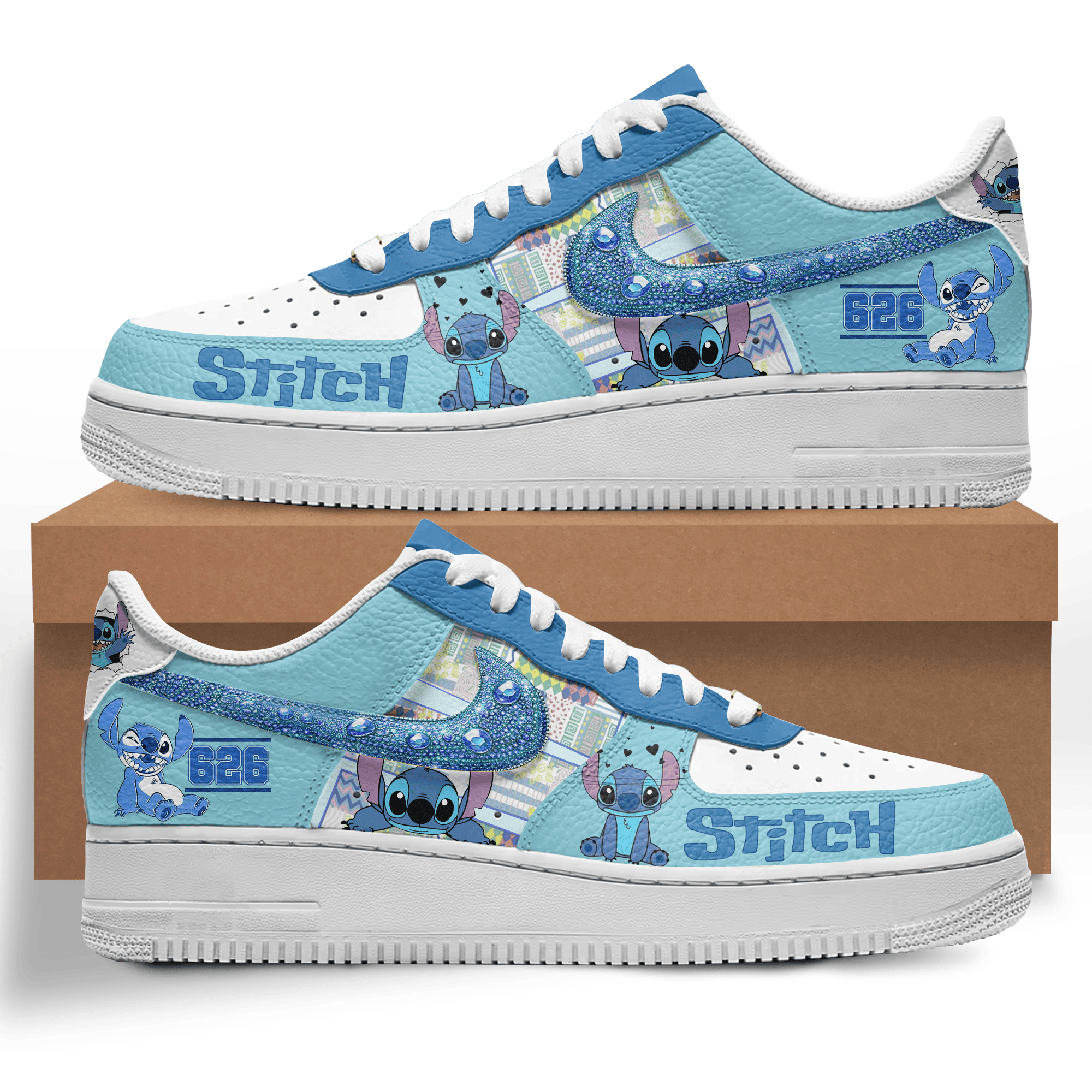 Stitch Air Low-Top Sneakers Shoes Comfortable For Men And Women Printed Full Size - Image 2