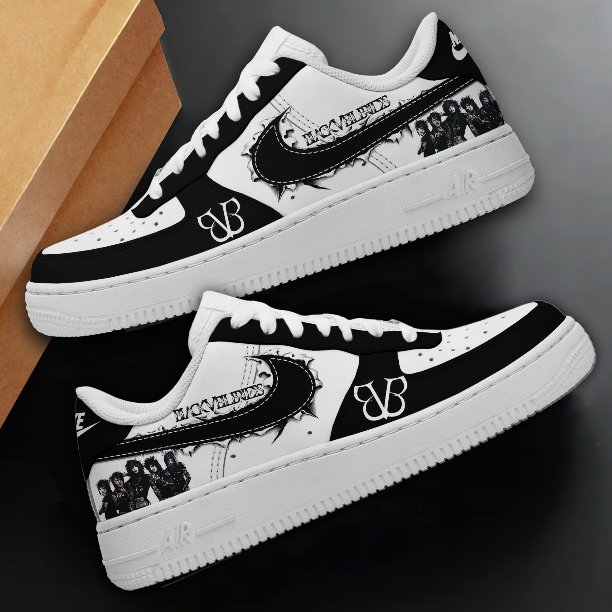 Black Veil Brides Air Low-Top Sneakers Shoes Comfortable For Men And Women Printed Full Size - Image 2