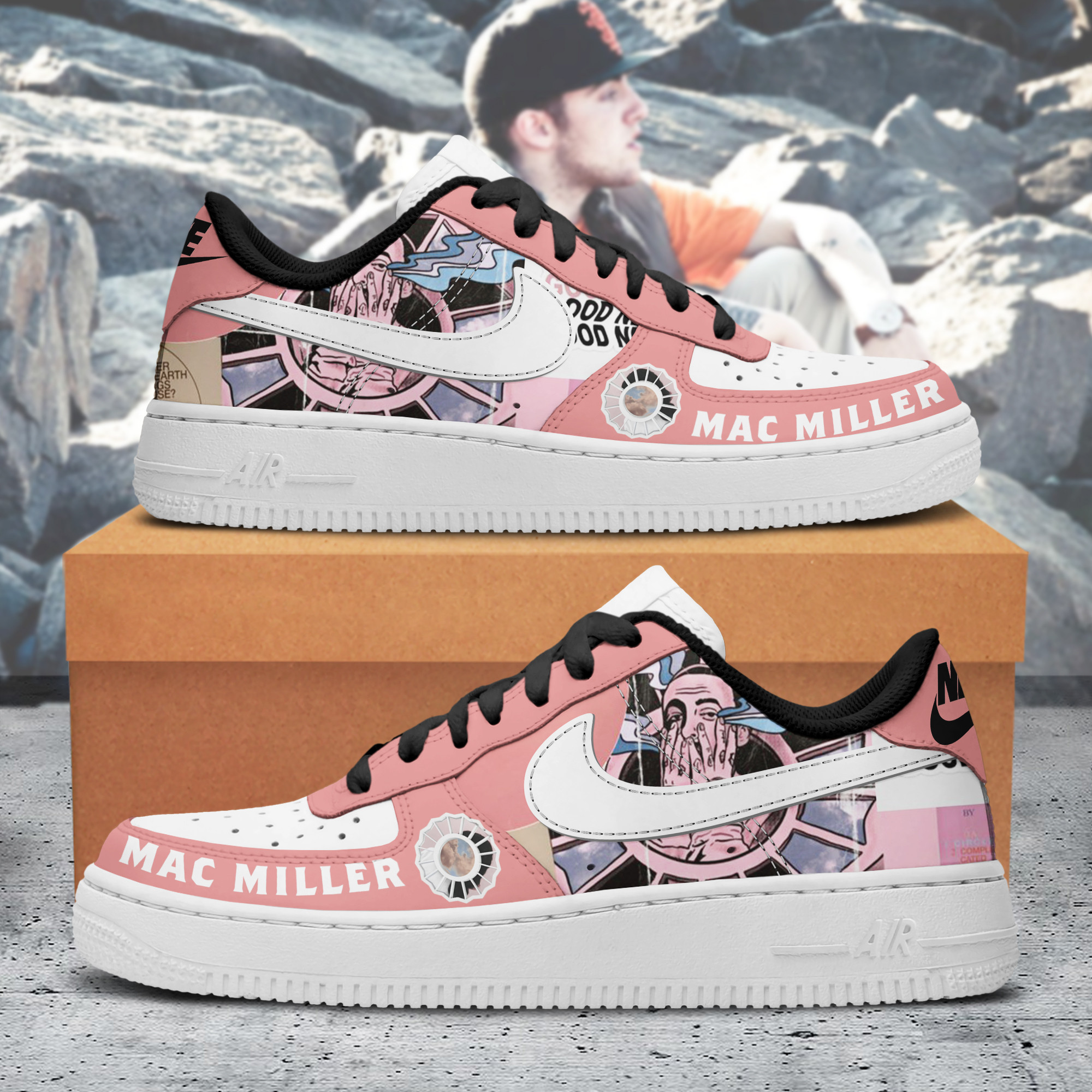Mac Miller Air Low-Top Sneakers Shoes Comfortable For Men And Women Printed Full Size - Image 3