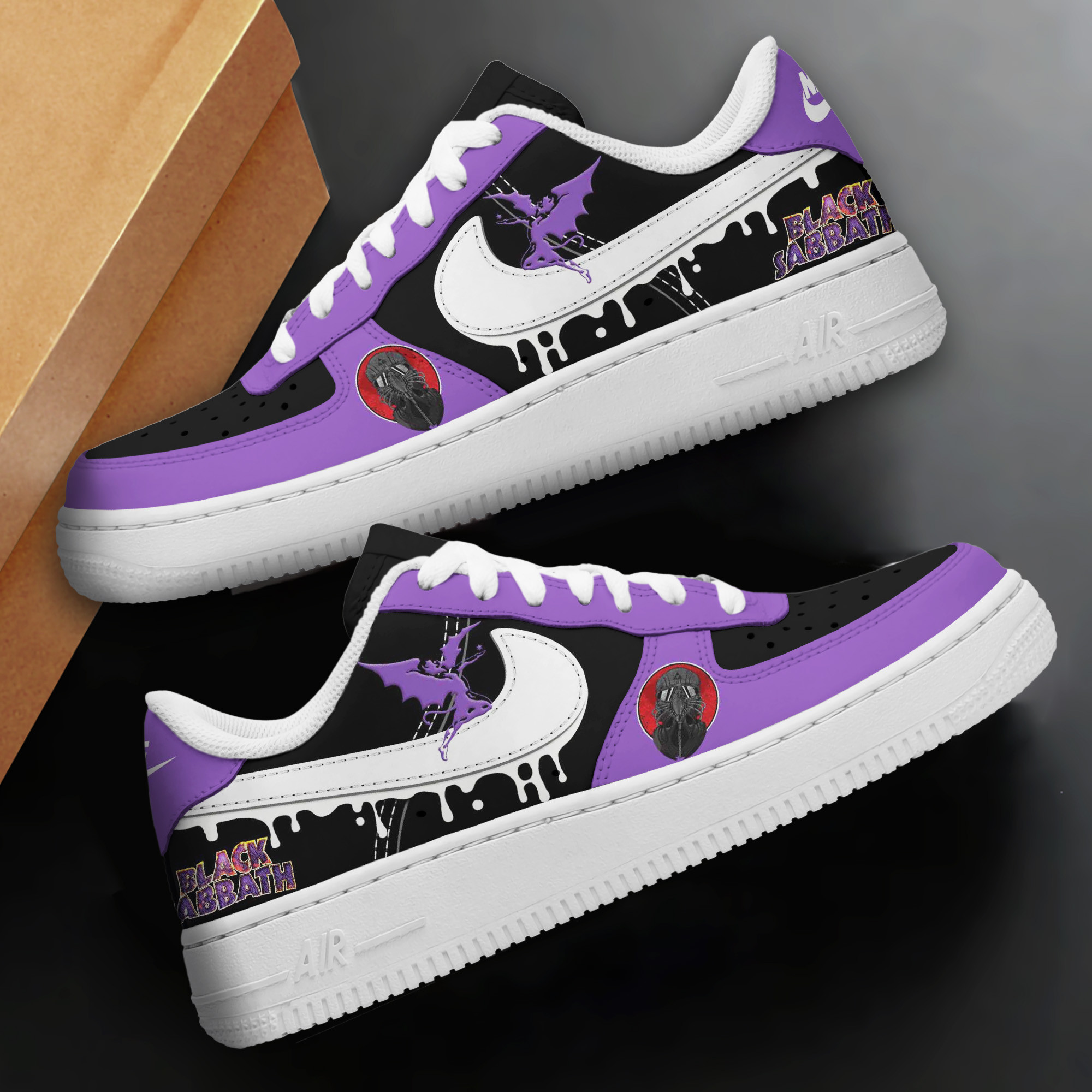 Black Sabbath Air Low-Top Sneakers Shoes Comfortable For Men And Women Printed Full Size - Image 2