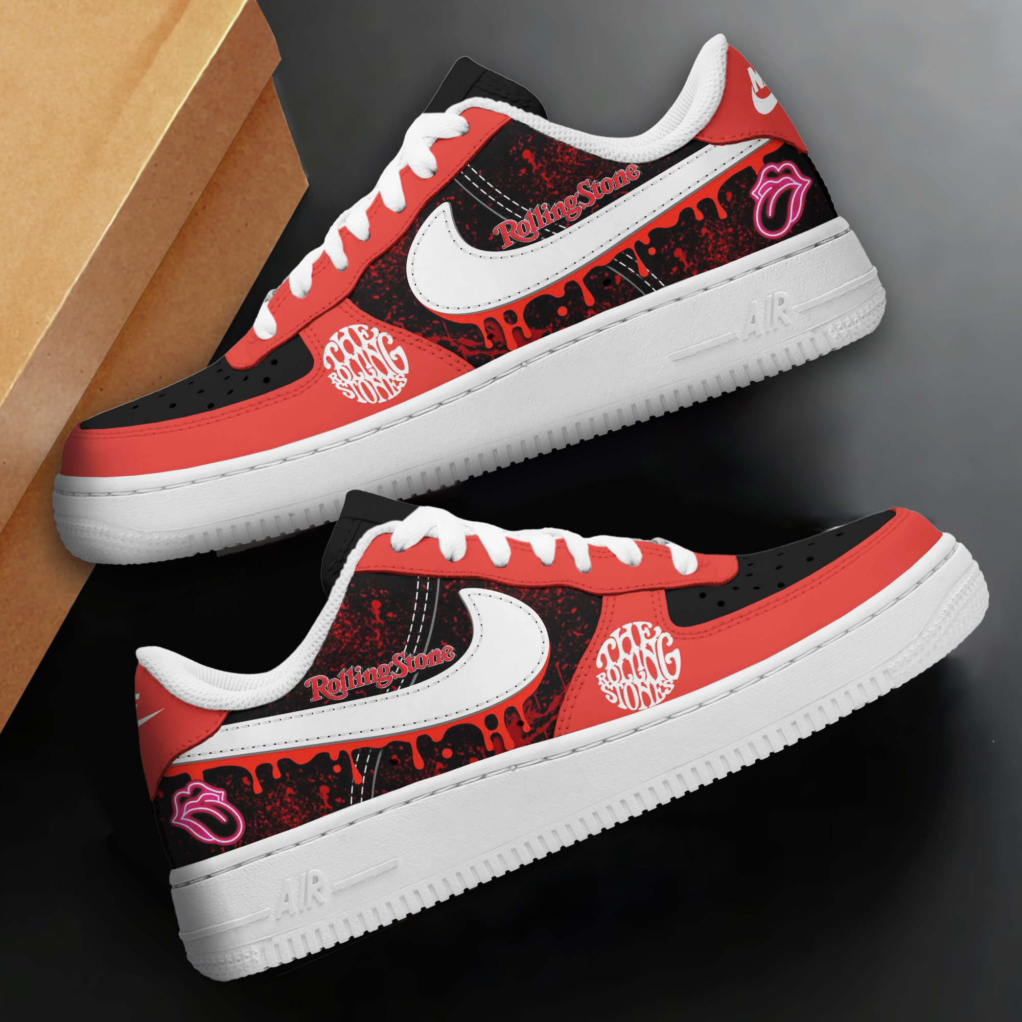 The Rolling Stones Air Low-Top Sneakers Shoes Comfortable For Men And Women Printed Full Size - Image 2