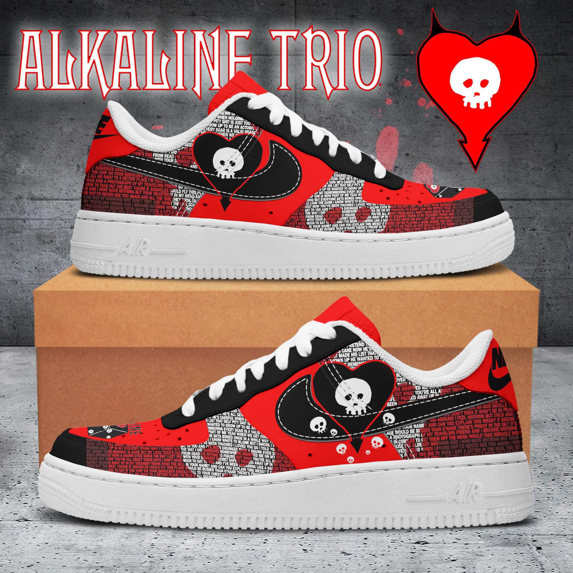 Alkaline Trio Air Low-Top Sneakers Shoes Comfortable For Men And Women Printed Full Size - Image 3