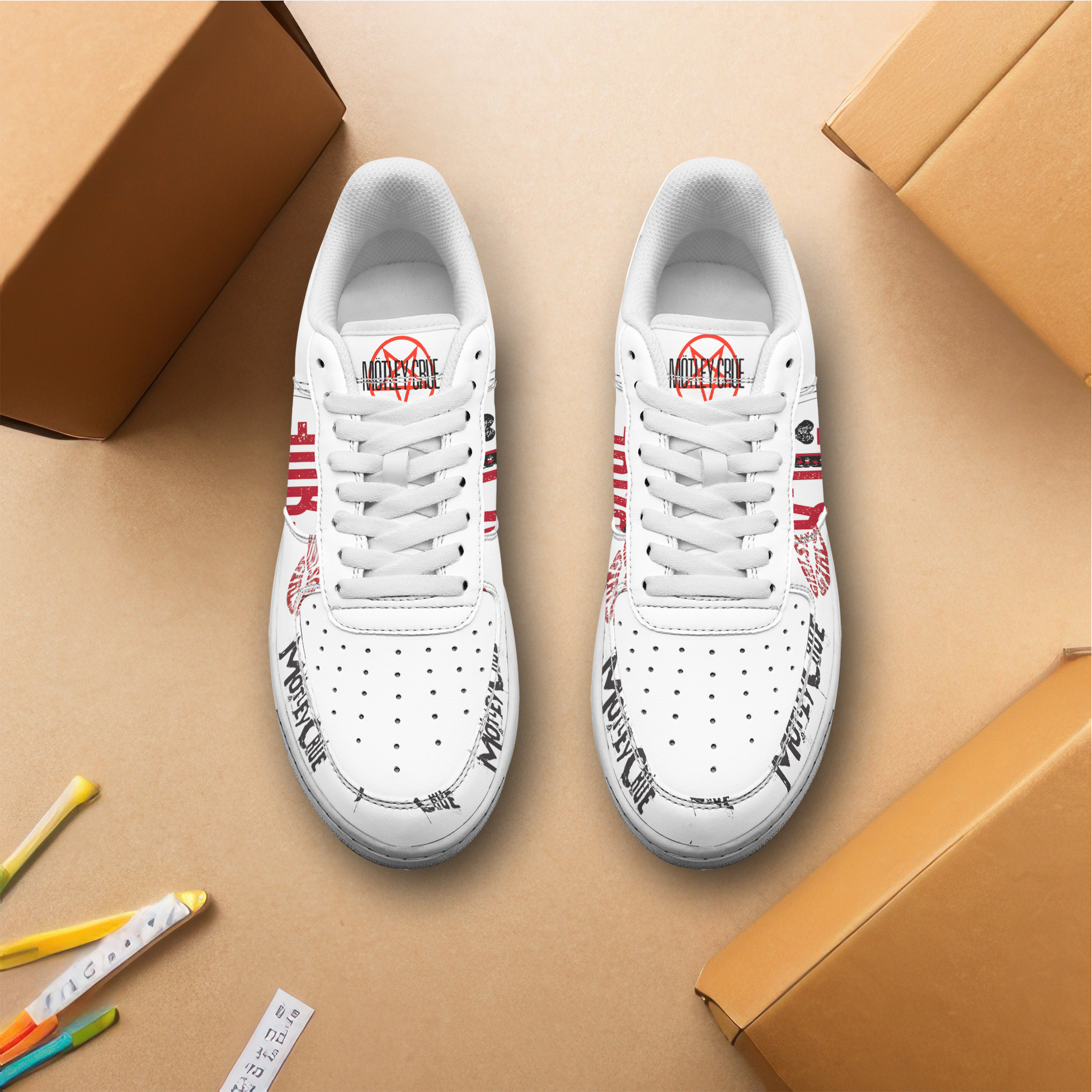 Motley Crue Air Low-Top Sneakers Shoes Comfortable For Men And Women Printed Full Size - Image 3