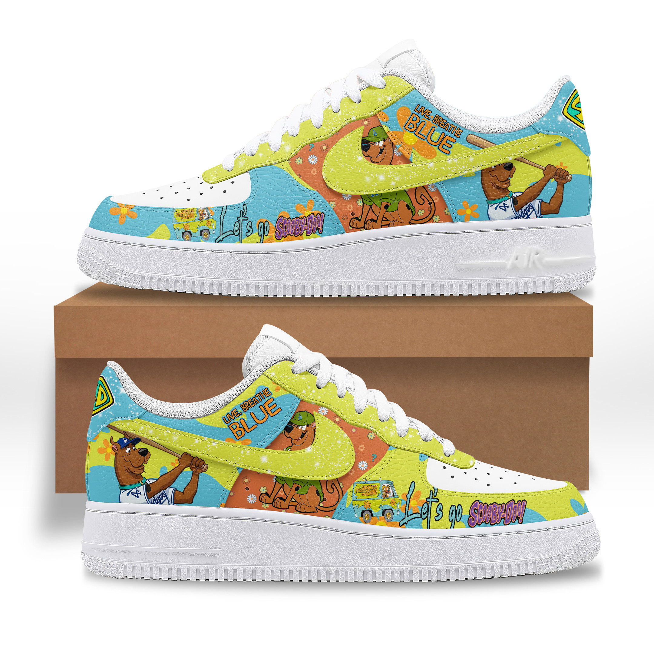 Scooby Doo Air Low-Top Sneakers Shoes Comfortable For Men And Women Printed Full Size - Image 2