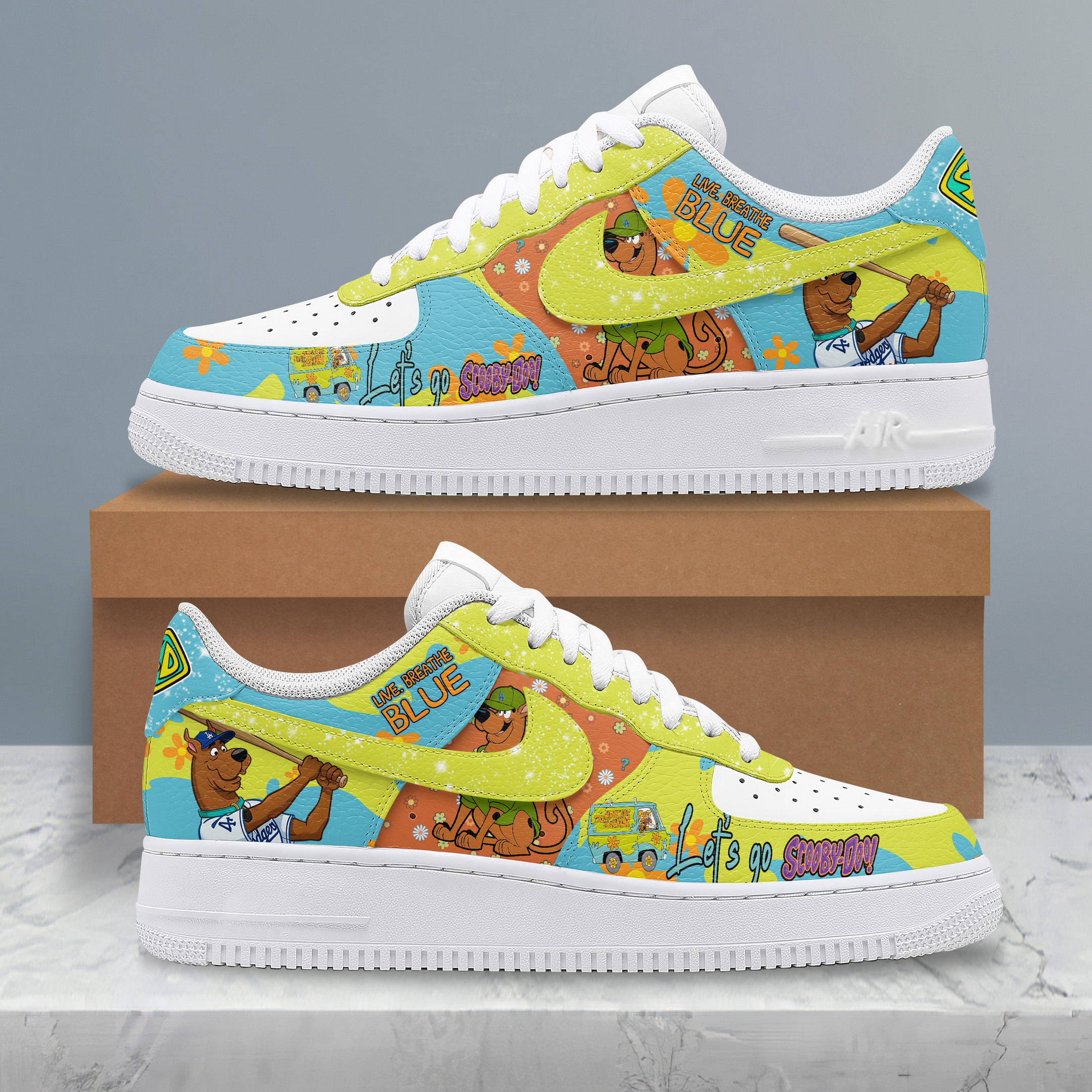 Scooby Doo Air Low-Top Sneakers Shoes Comfortable For Men And Women Printed Full Size - Image 3