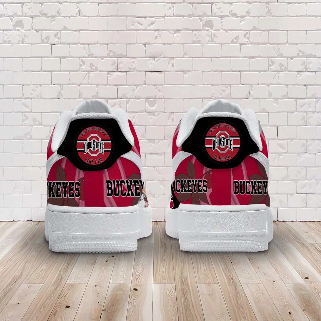 Ohio State Buckeyes Air Low-Top Sneakers Shoes Comfortable For Men And Women Printed Full Size - Image 2