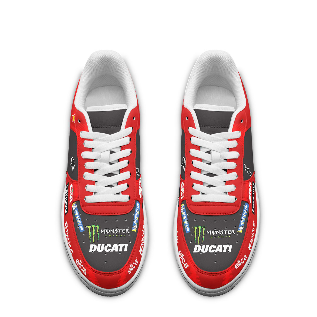 Ducati Lenovo Team x Marc Marquez Air Low-Top Sneakers Shoes Comfortable For Men And Women Printed Full Size - Image 3