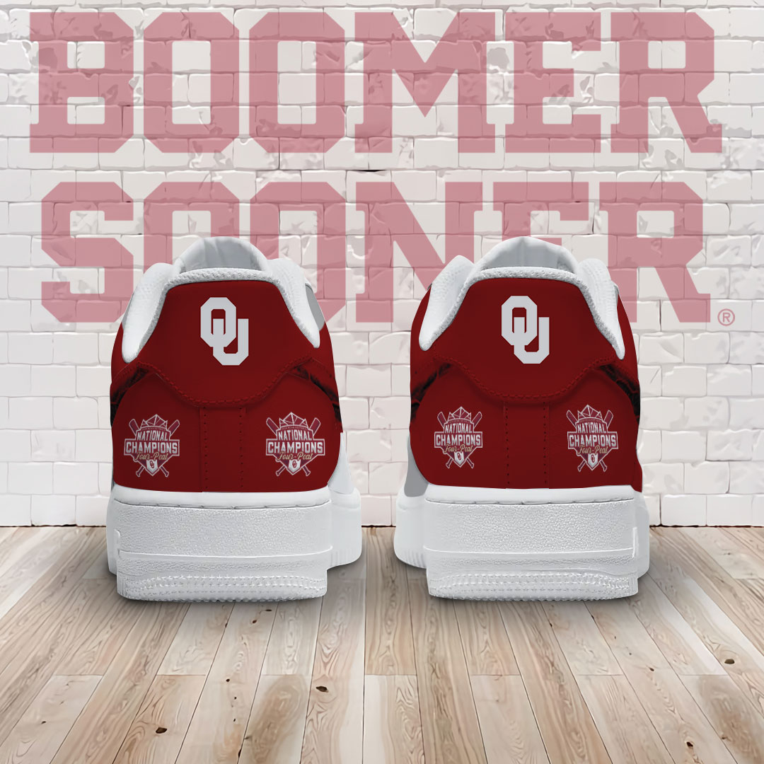 Oklahoma Sooners Air Low-Top Sneakers Shoes Comfortable For Men And Women Printed Full Size - Image 3