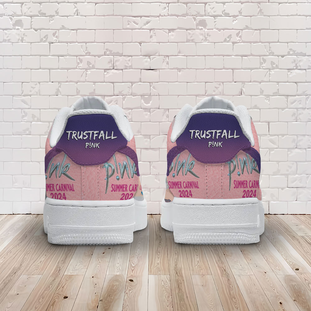 Pink Air Low-Top Sneakers Shoes Comfortable For Men And Women Printed Full Size - Image 2