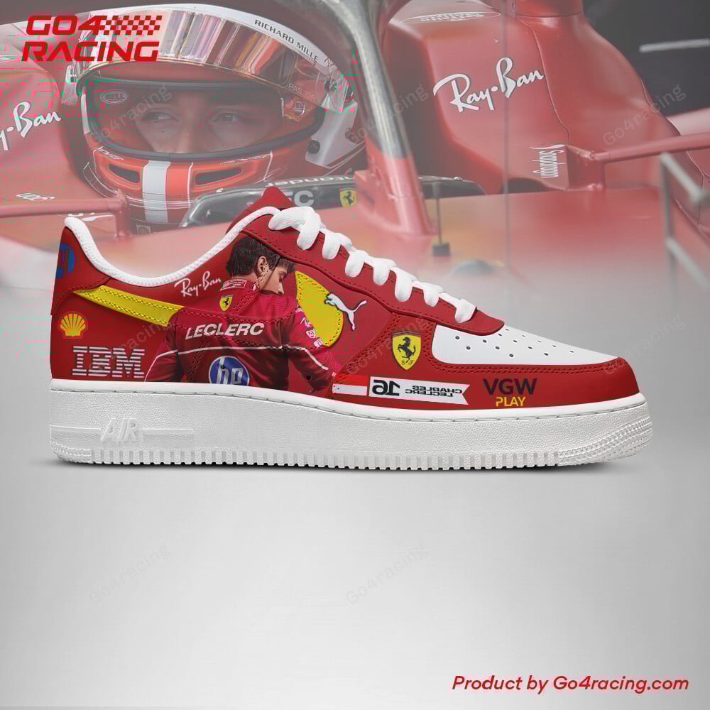 Charles Leclerc 3 Ferrari Air Low-Top Sneakers Shoes Comfortable For Men And Women Printed Full Size - Image 3