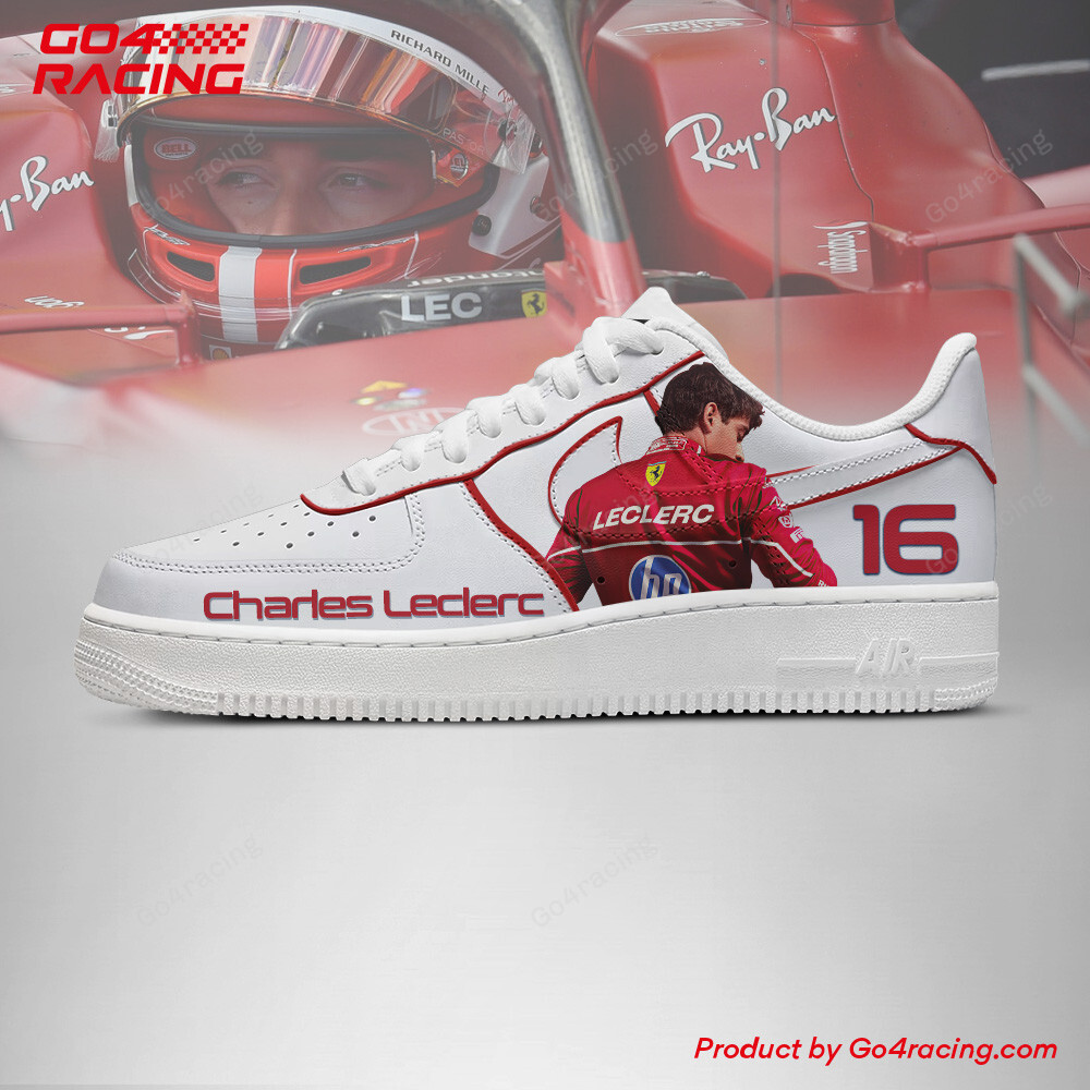 Charles Leclerc Ferrari Air Low-Top Sneakers Shoes Comfortable For Men And Women Printed Full Size - Image 2