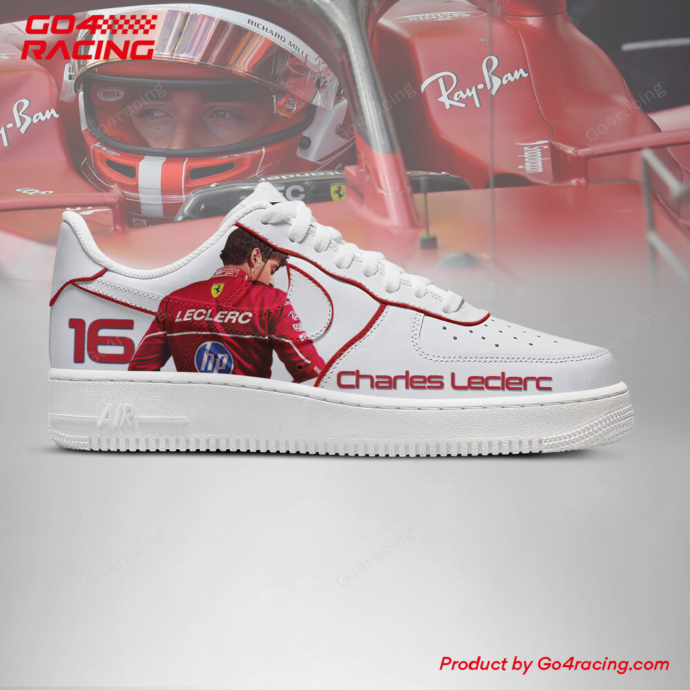 Charles Leclerc Ferrari Air Low-Top Sneakers Shoes Comfortable For Men And Women Printed Full Size - Image 3