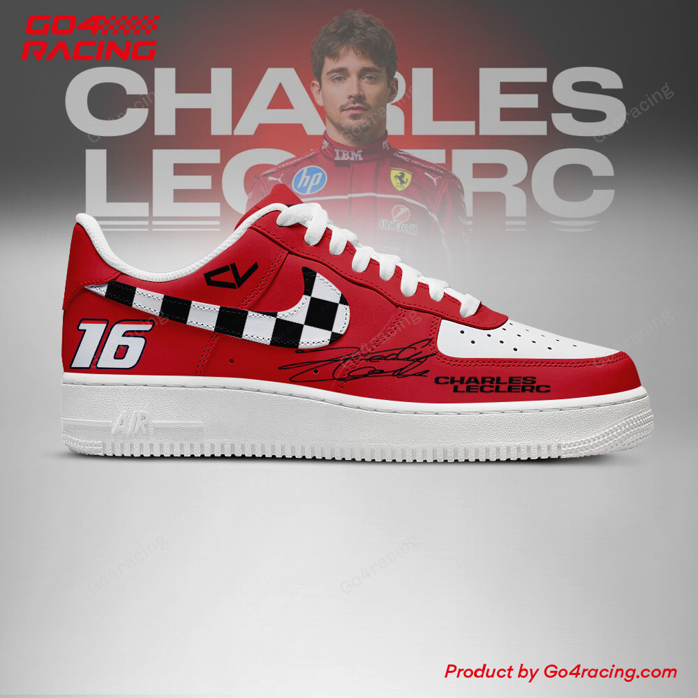 Charles Leclerc Ferrari Air Low-Top Sneakers Shoes Comfortable For Men And Women Printed Full Size - Image 3