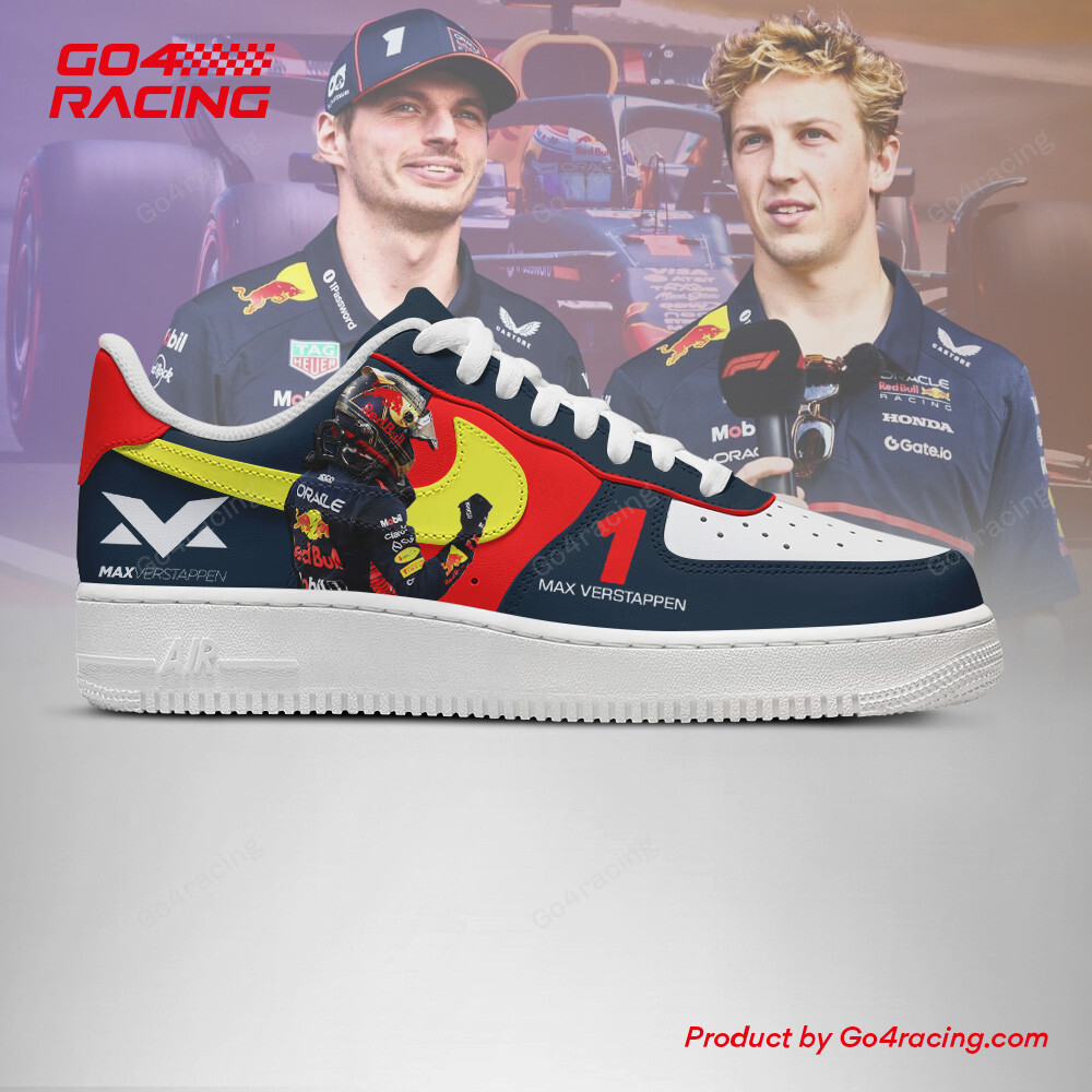 Max Verstappen x Liam Lawson Red Bull Racing Air Low-Top Sneakers Shoes Comfortable For Men And Women Printed Full Size - Image 3