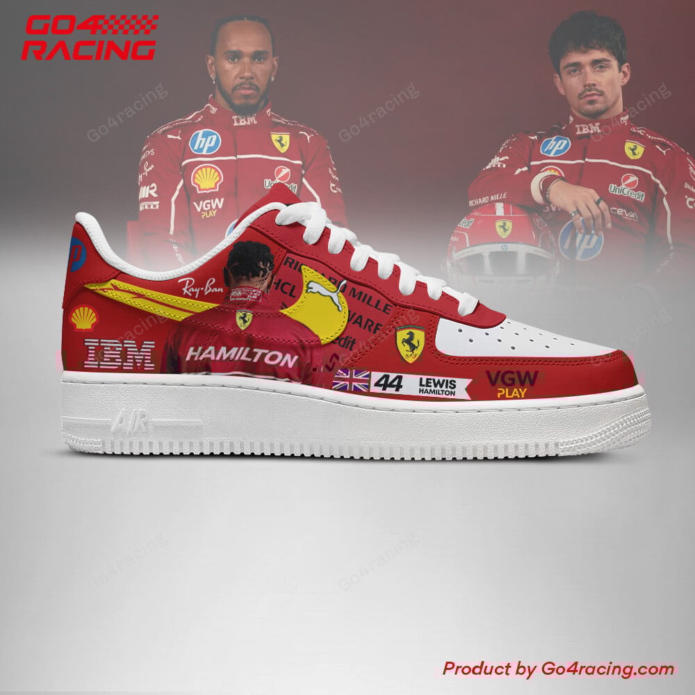 Lewis Hamilton x Charles Leclerc Ferrari Air Low-Top Sneakers Shoes Comfortable For Men And Women Printed Full Size - Image 3