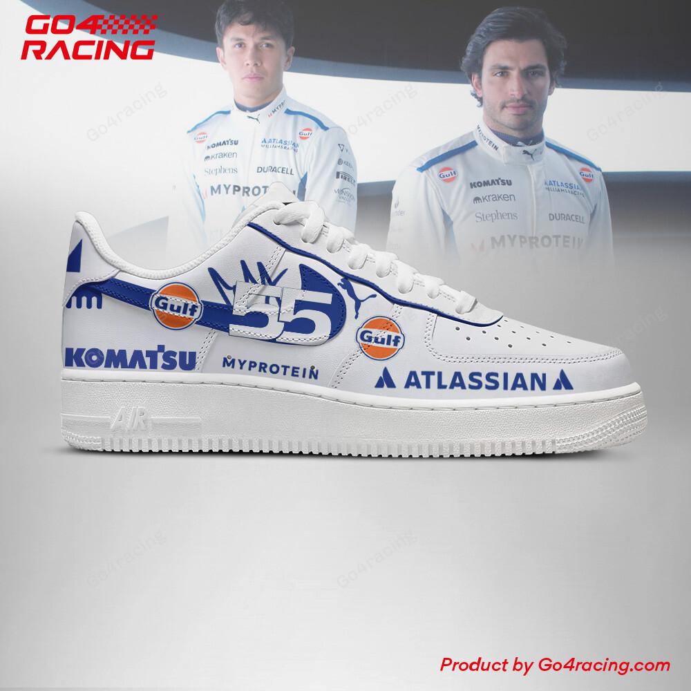 Alex Albon x los Sainz Williams Air Low-Top Sneakers Shoes Comfortable For Men And Women Printed Full Size - Image 3