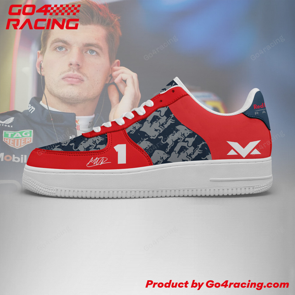 Max Verstappen Red Bull Air Low-Top Sneakers Shoes Comfortable For Men And Women Printed Full Size - Image 2
