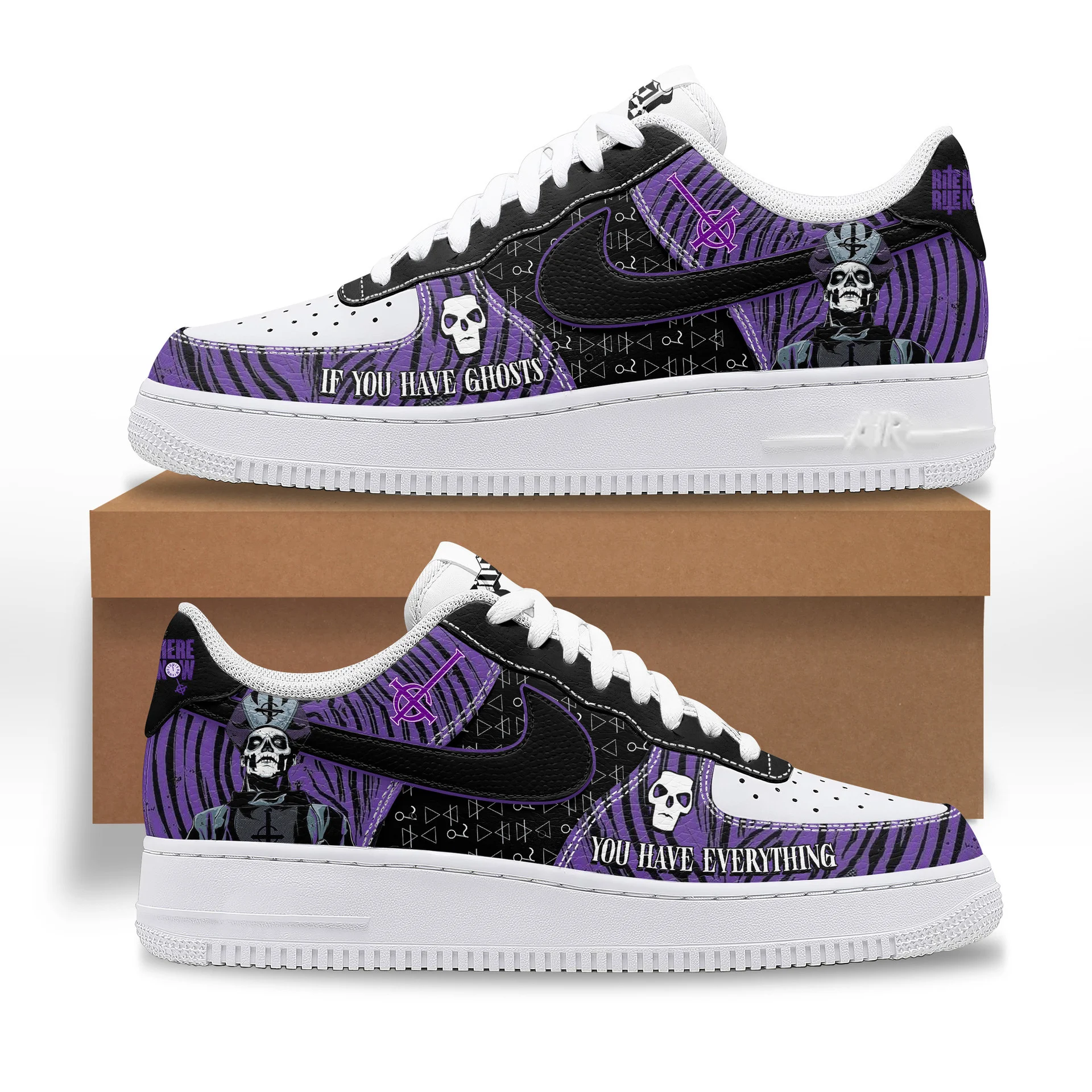 Ghost Band Air Low-Top Sneakers Shoes Comfortable For Men And Women Printed Full Size - Image 2