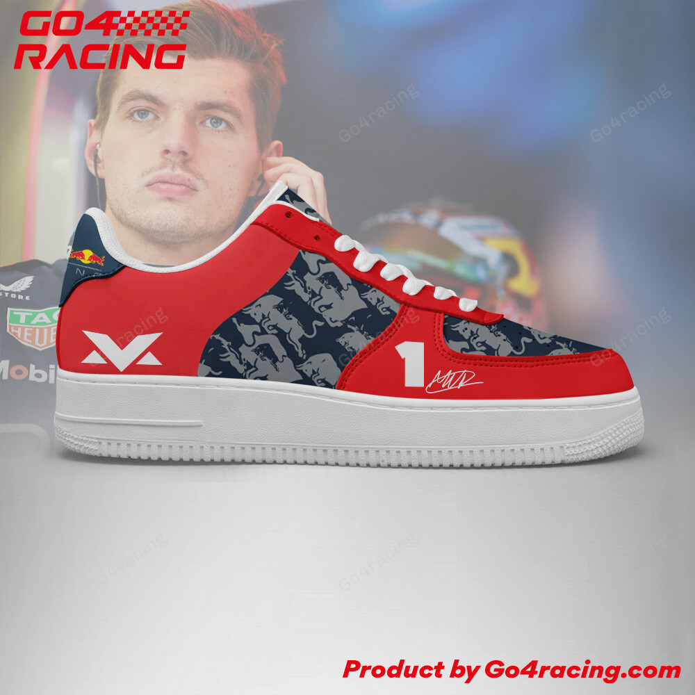 Max Verstappen Red Bull Air Low-Top Sneakers Shoes Comfortable For Men And Women Printed Full Size - Image 3