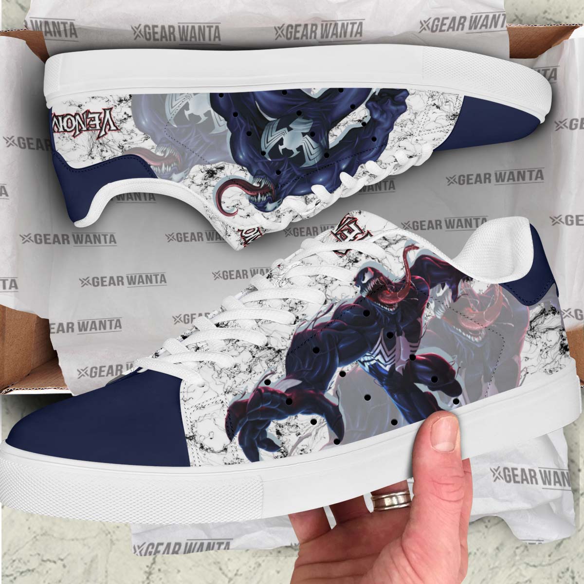 Venom Anime Air Low-Top Sneakers Shoes Comfortable For Men And Women Printed Full Size - Image 3