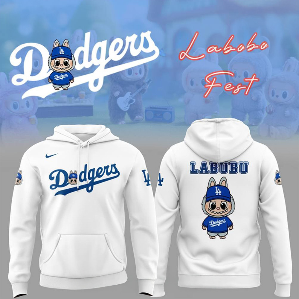 Los Angeles Dodgers MLB x Labubu Fest 2025 Special Hoodie Presents For Baseball Lovers - Image 2