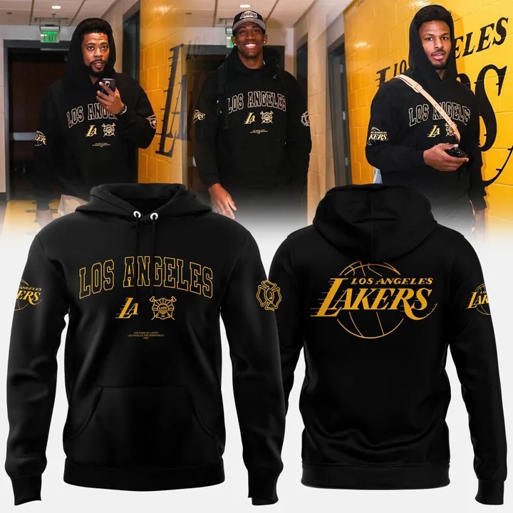 Lakers x LAFD Hoodie 2025 Gift Ideas For Father - Image 2