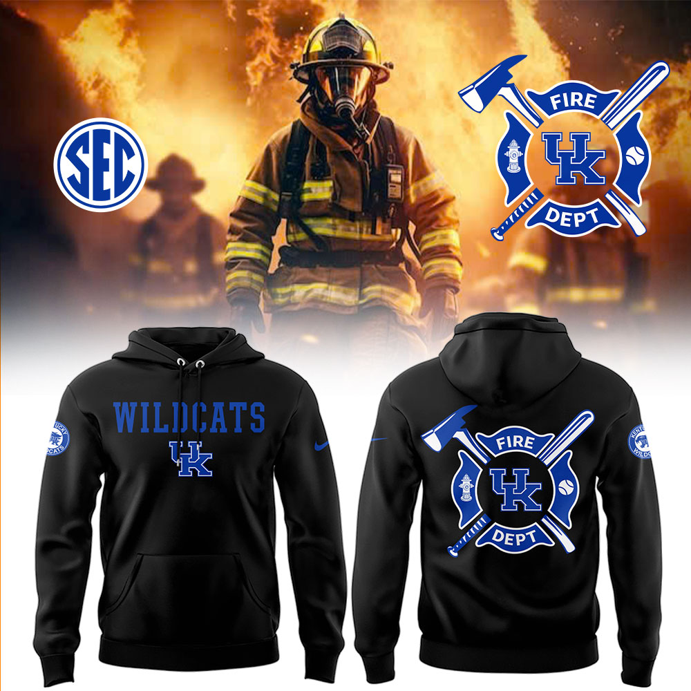Kentucky Baseball x Firefighter Appreciation Night Hoodie Baseball Mom Gifts - Image 2