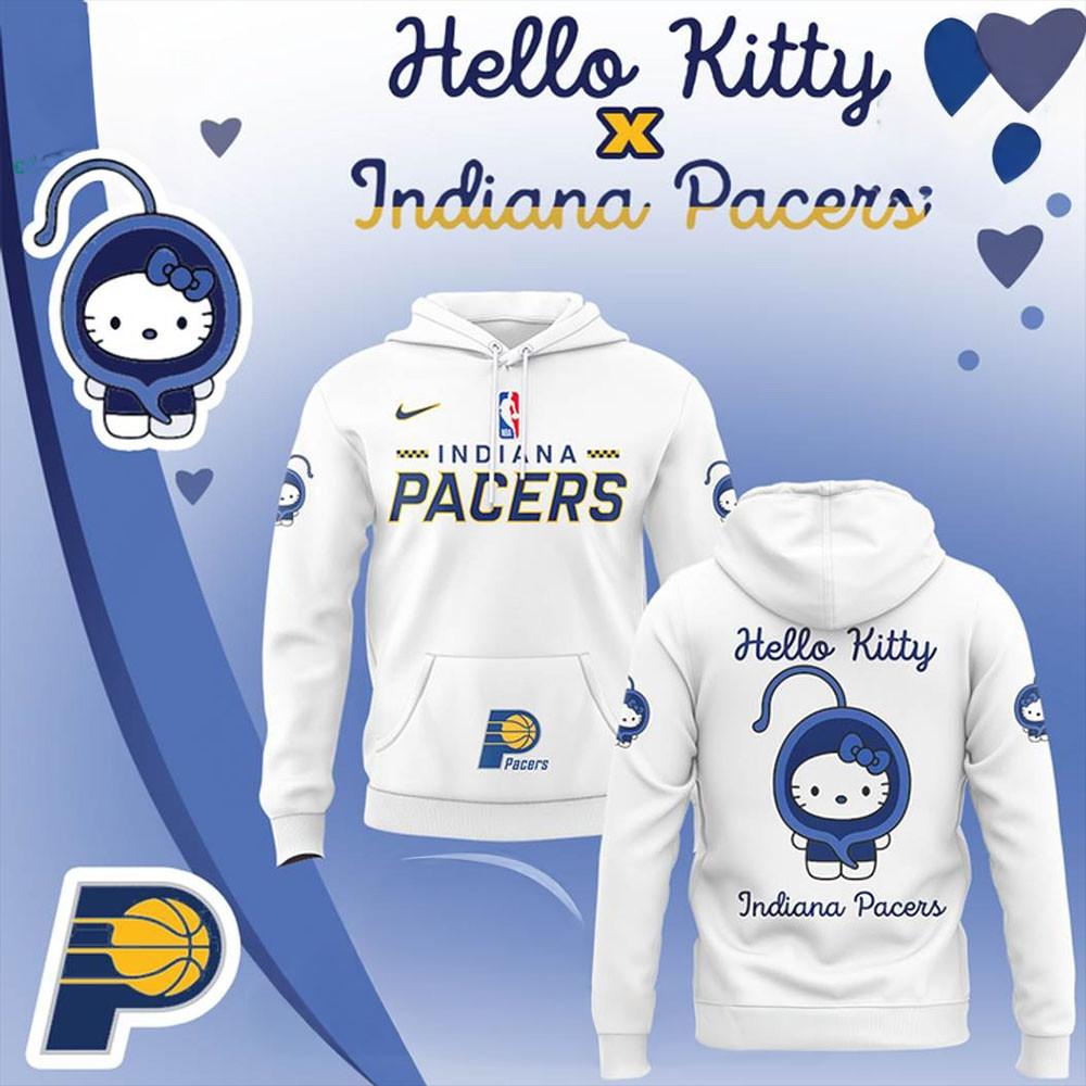 Indiana Pacers x Hello Kitty Special New Hoodie Comfortable And Relaxed Fit Hoodie For Sport Fans - Image 2