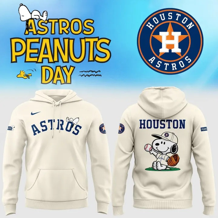 Houston Astros x Snoopy Peanuts Day Hoodie Cute Baseball Fan Astros Gifts For Him Her - Image 2