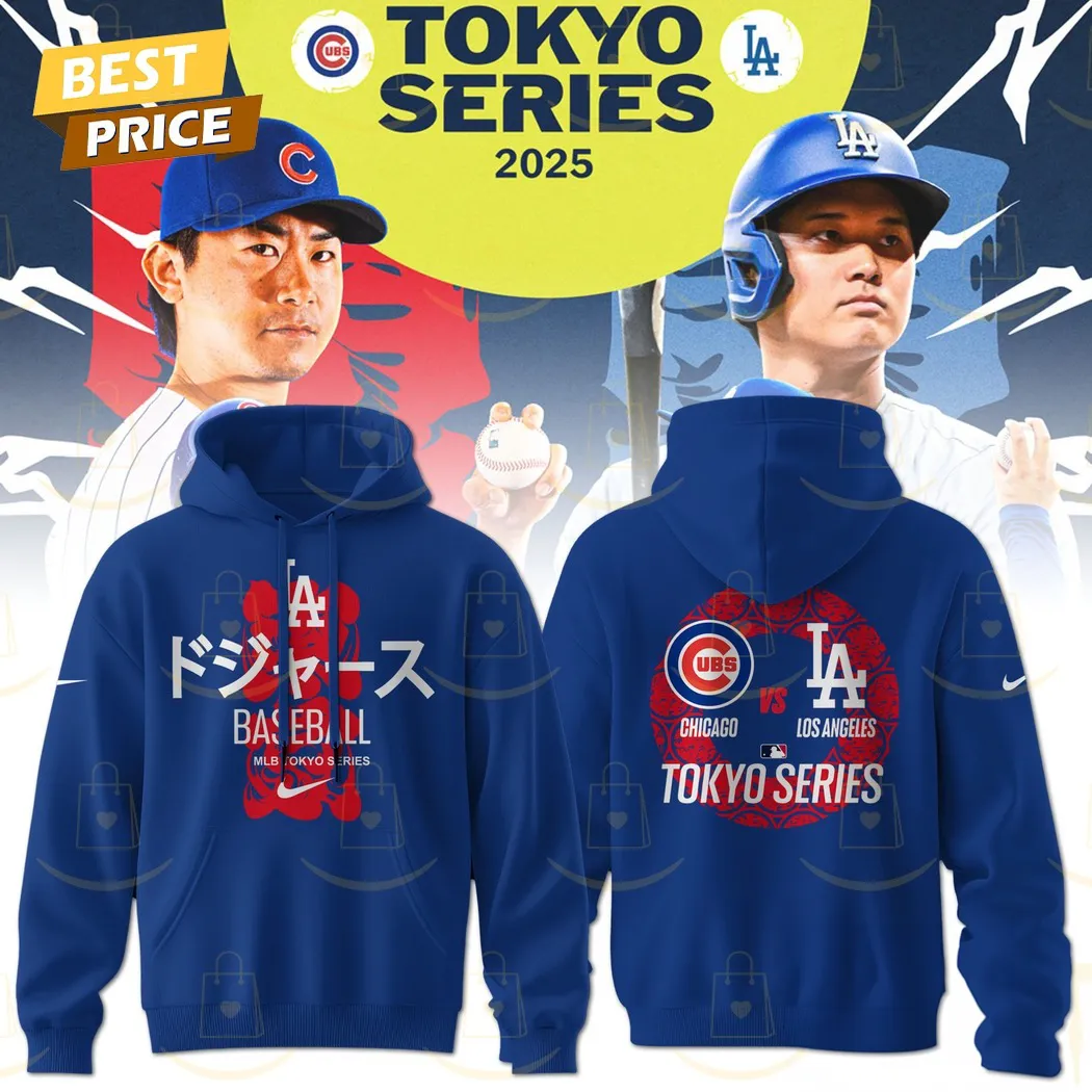 Tokyo Series Tour Los Angeles Dodgers x Chicago Cubs Hoodie - Image 2