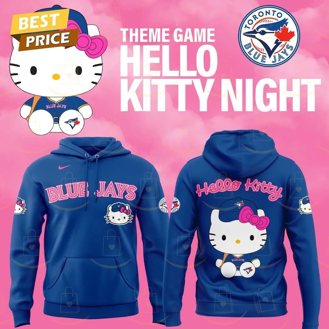 Toronto Blue Jays x Kitty 2025 Hoodie Blue - Image 2