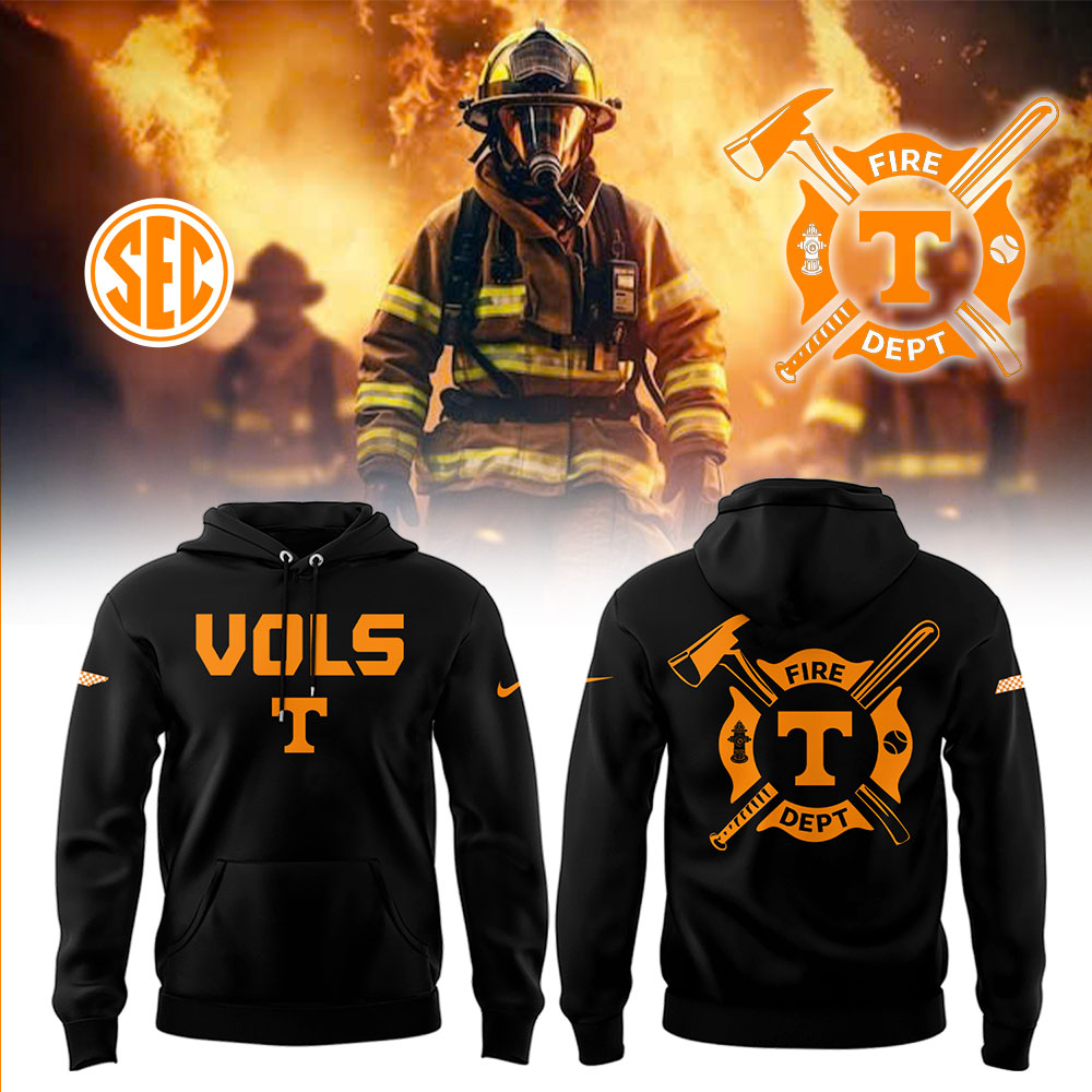 Tennessee Baseball x Firefighter Appreciation Night Hoodie Baseball Coach Gift Ideas - Image 2