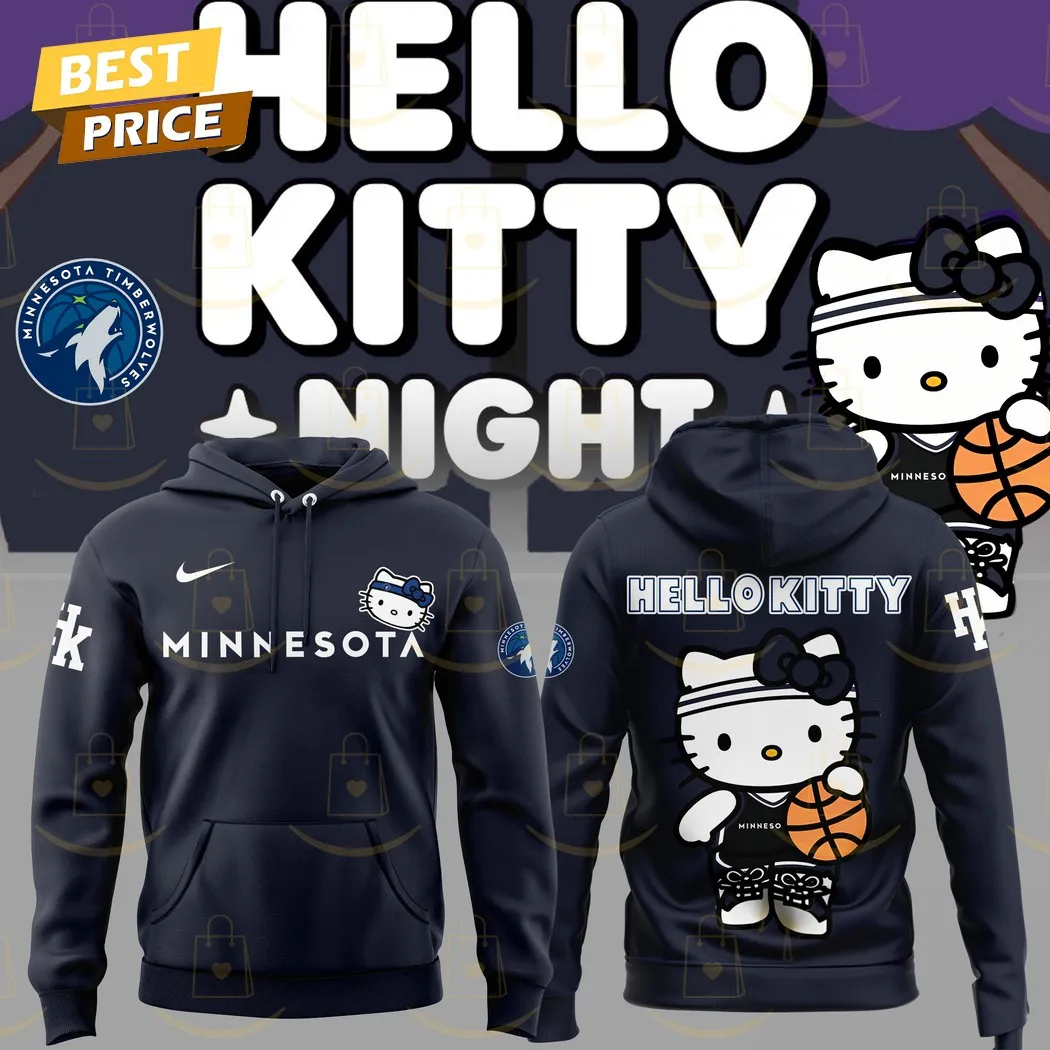 Minnesota Timberwolves x Hello Kitty Design Hoodie - Image 2