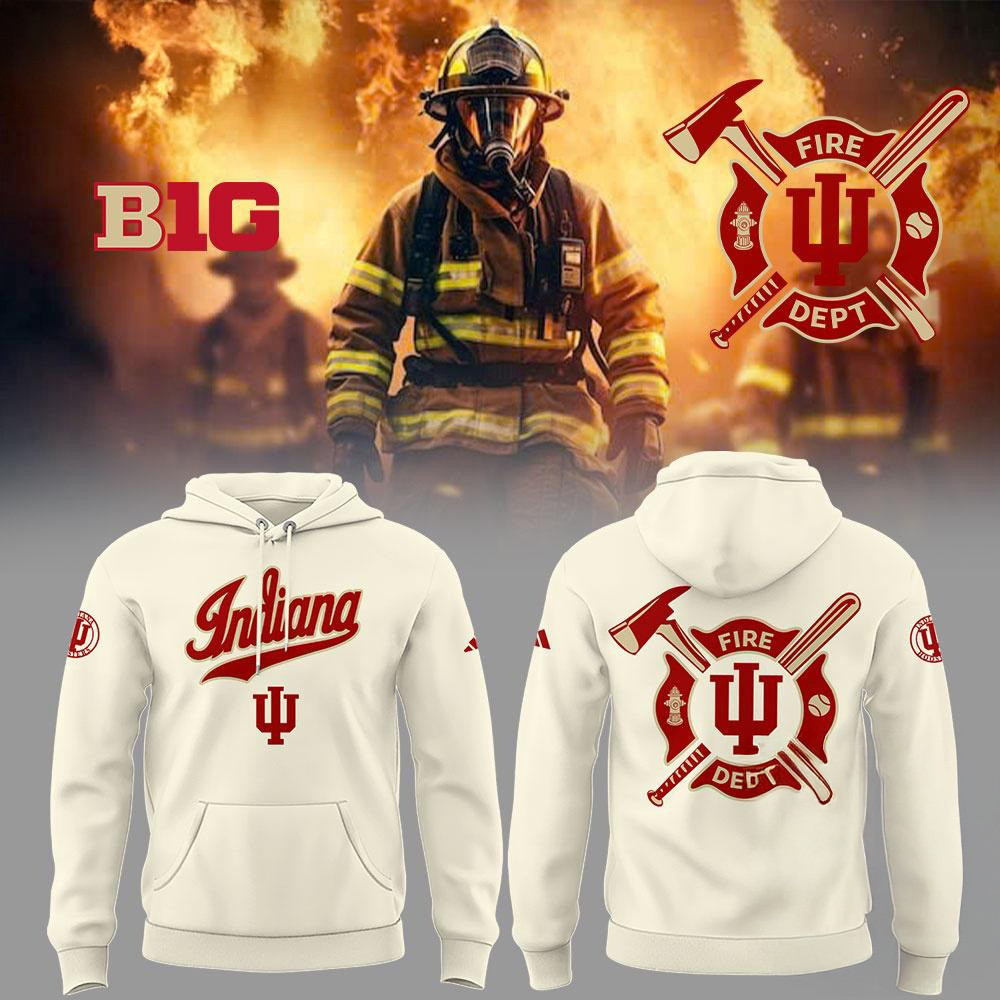 Indiana Hoosiers Baseball x Firefighter Appreciation Night 3D Print Hoodie - Image 2