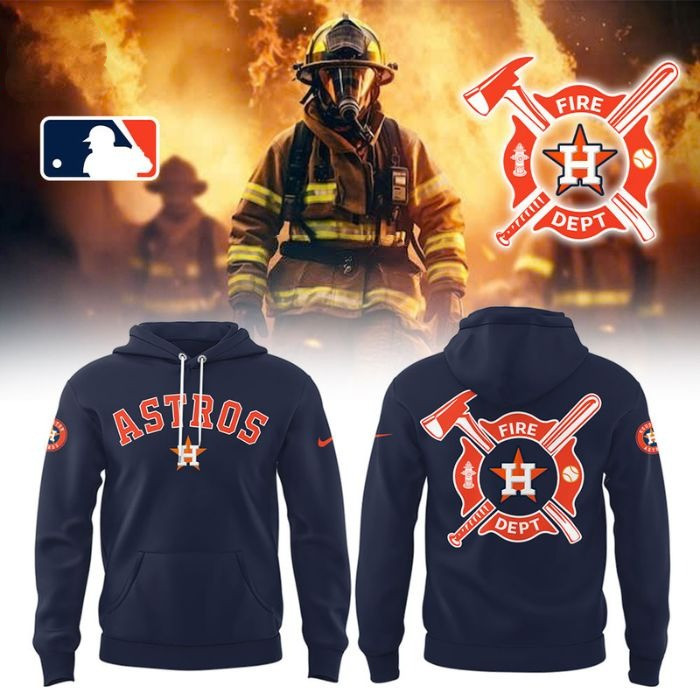Houston Astros x Firefighter Appreciation Night Hoodie Navy Cool Baseball Gifts - Image 2