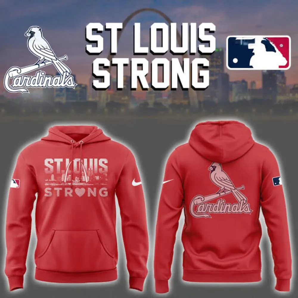 St. Louis Strong x Cardinals City Red Hoodie Gift For Sport Music Fans - Image 2