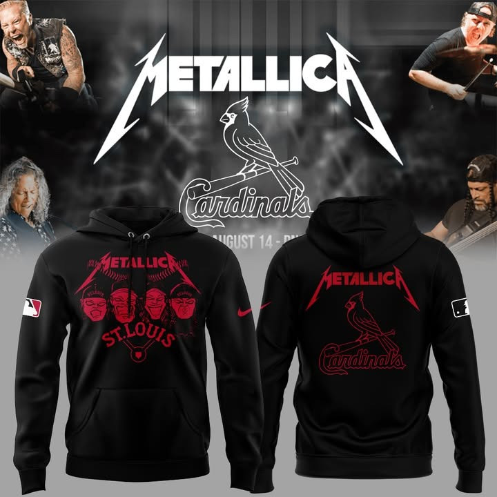 St. Louis Cardinals X Metallica Night Hoodie MLB Baseball Fan Merch Music Lover Gifts - Image 2