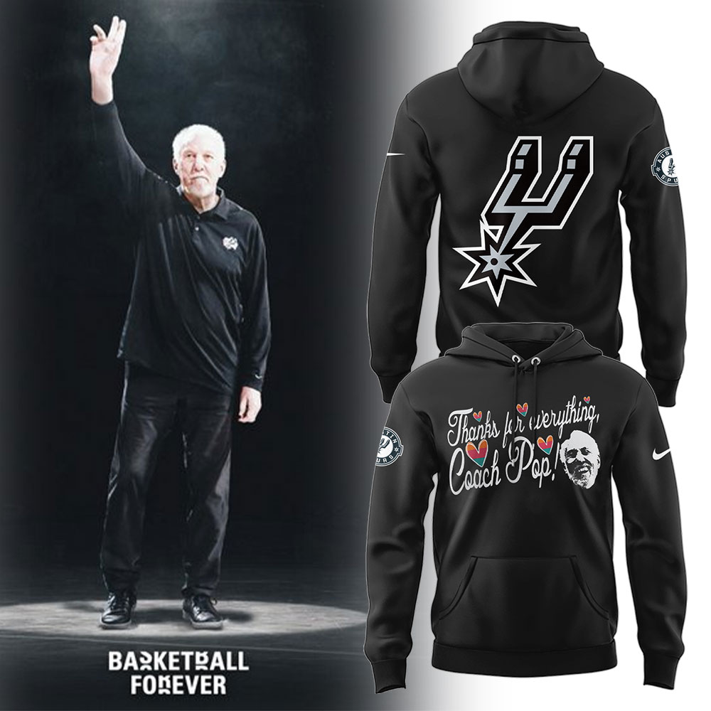 San Antonio Spurs x Coach PopOne Of The Greatest Coaches Hoodie Gift For Basketball Fan - Image 2
