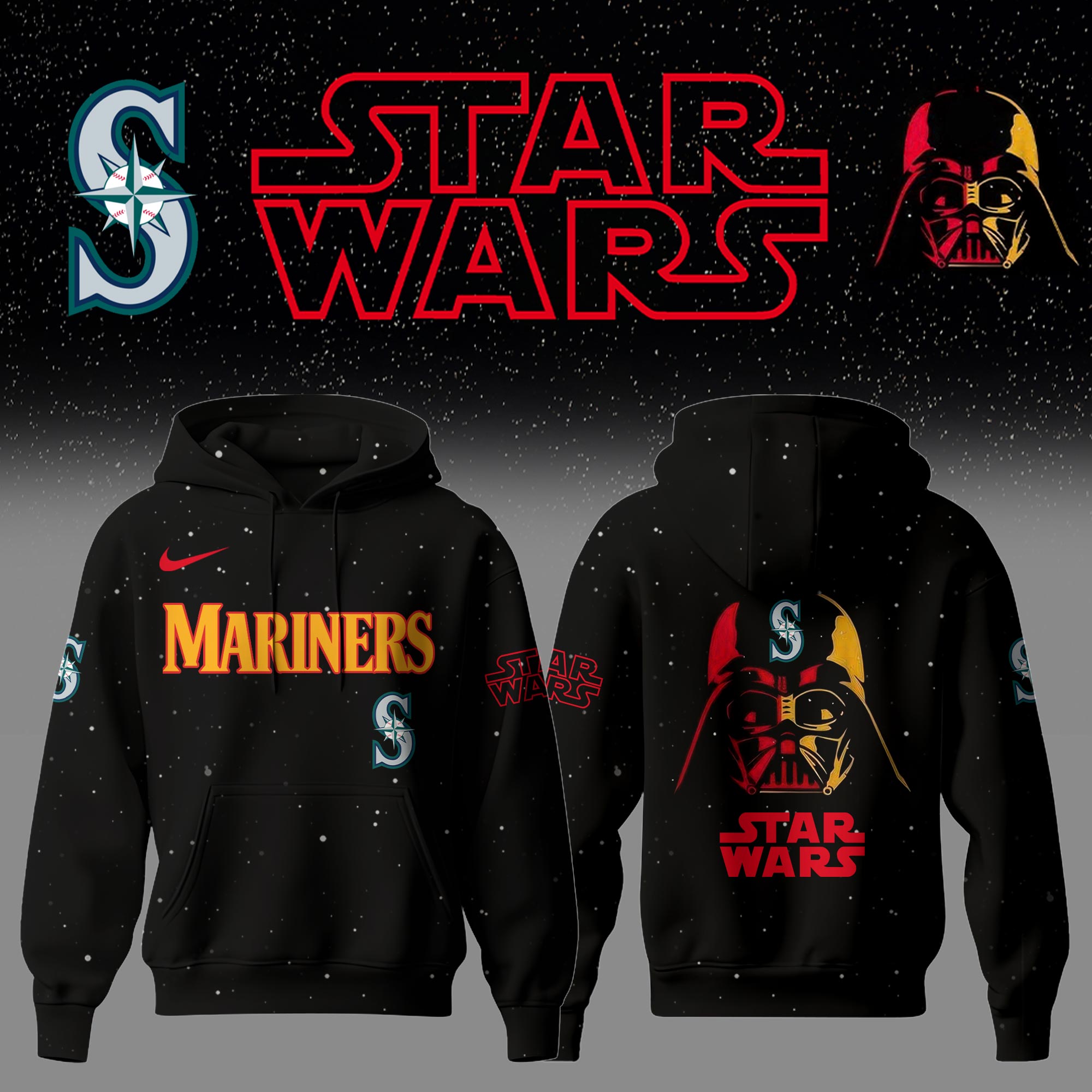 Seattle Mariners x Stars Wars Night Hoodie Gift For Baseball Lover - Image 2