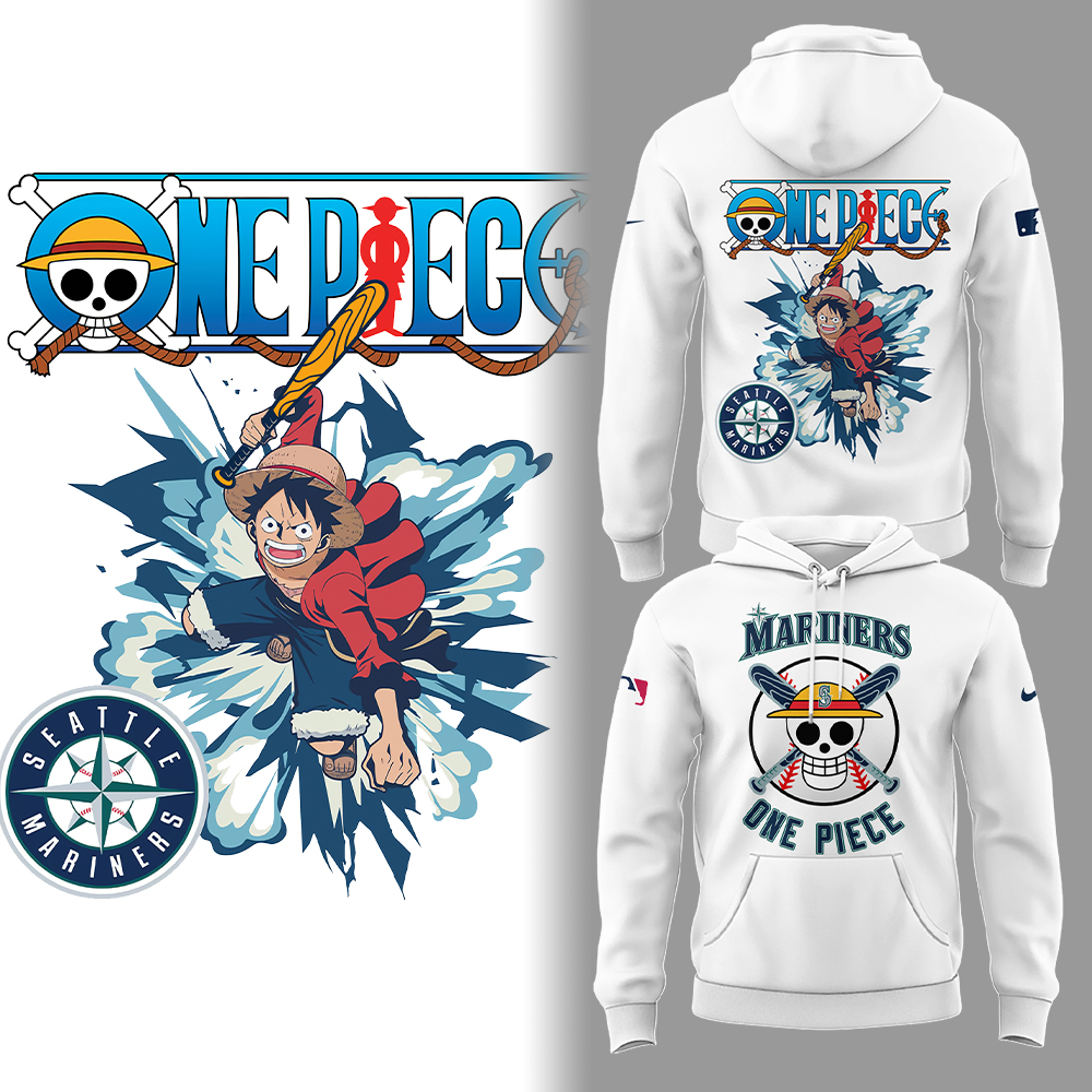 Seattle Mariners x One Piece Night Hoodie Gifts For Baseball Fans - Image 2