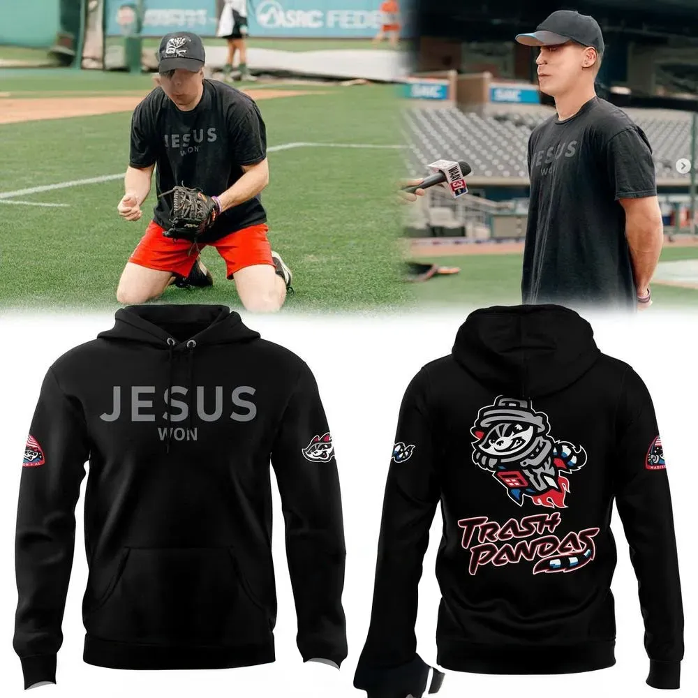 Rocket City Trash Pandas x Jesus Won Special Edition Hoodie Gift For Sport Music Fans - Image 2