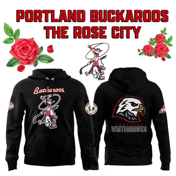 Portland Winterhawks x The Rose City Hoodie NHL Gifts For Fans - Image 2
