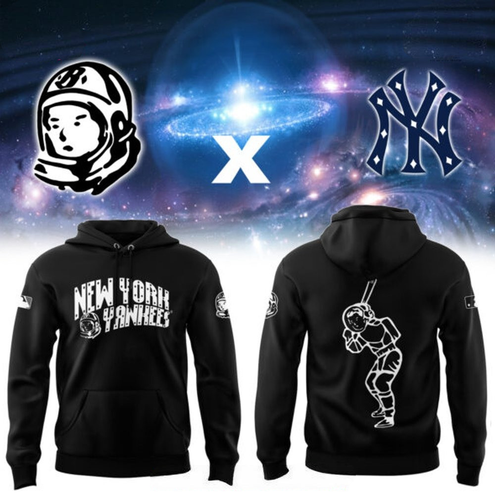 New York Yankees x BBC Black Hoodie Gift Ideas For Baseball Fans - Image 2