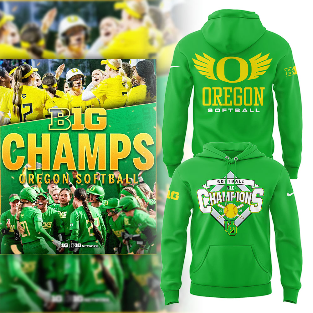 Oregon Softball x Big10 Champs Hoodie Gift For Softball Players - Image 2