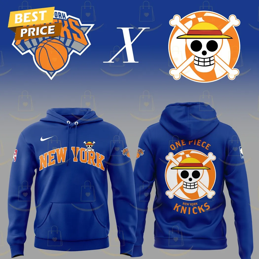 New York Knicks x One Piece Hoodie Blue - Image 2