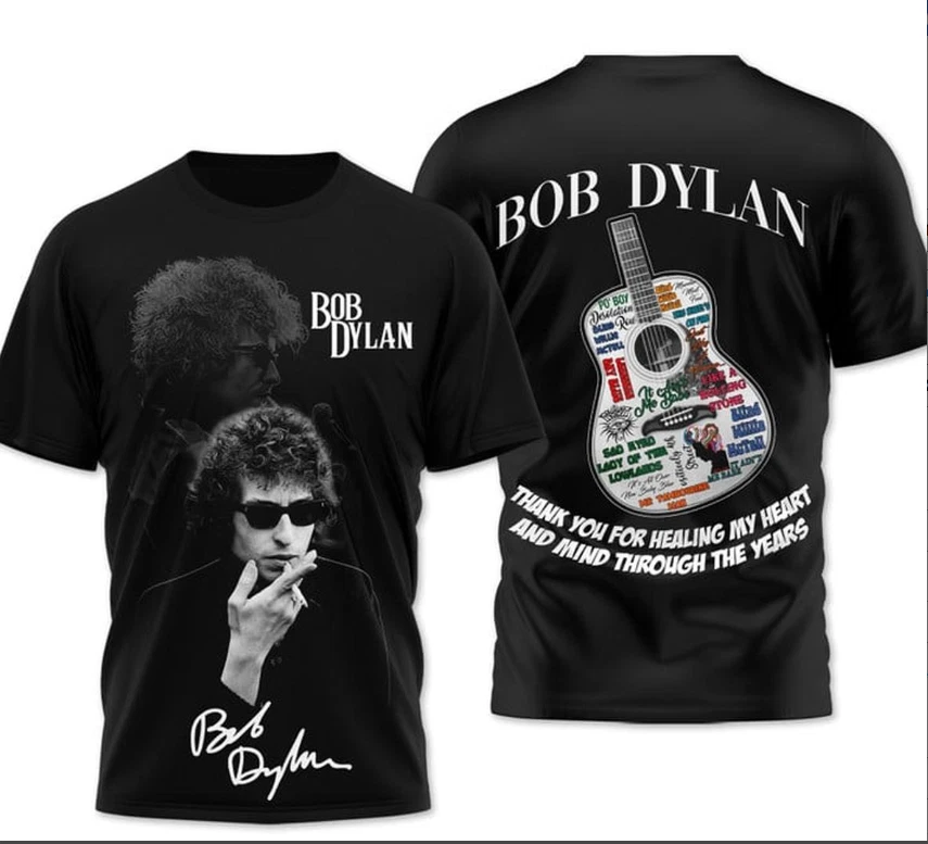 Bob Dylan Thank You For Healing My Heart Aop 3D T-Shirt - Image 2